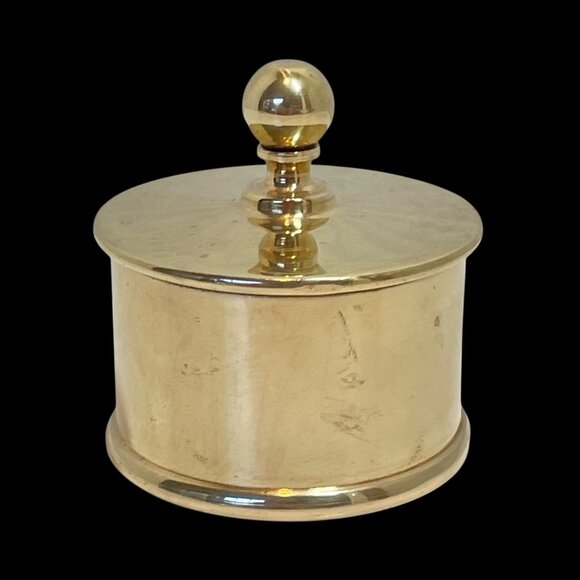 Solid Brass Round Lid & Base With Slot For Storage Or Collection - Picture 3 of 9